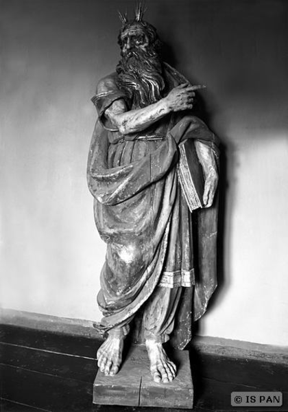 Groß Wolfsdorf, Ev. Kirche - Moses: Skulptur aus dem ehemaligen Altaraufsatz