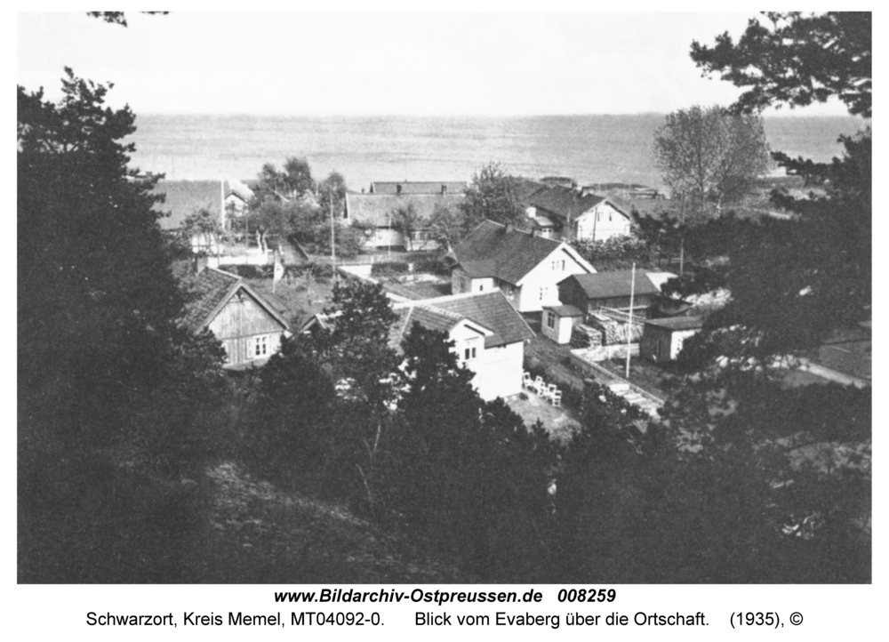 Schwarzort, Blick vom Evaberg über die Ortschaft