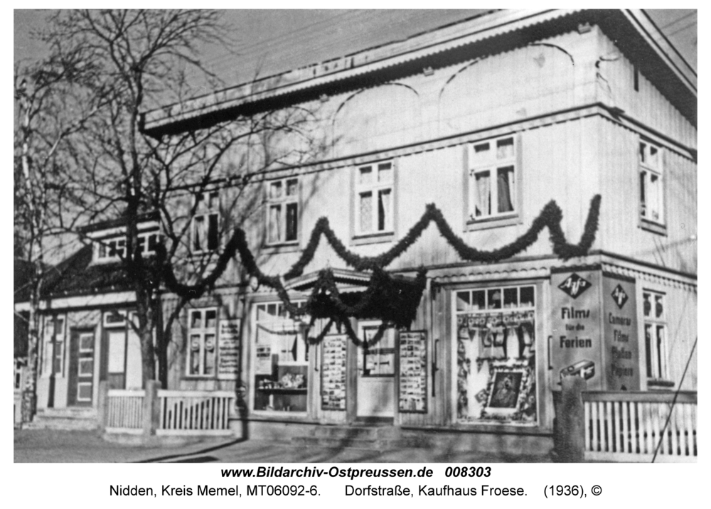 Nidden, Dorfstraße, Kaufhaus Froese