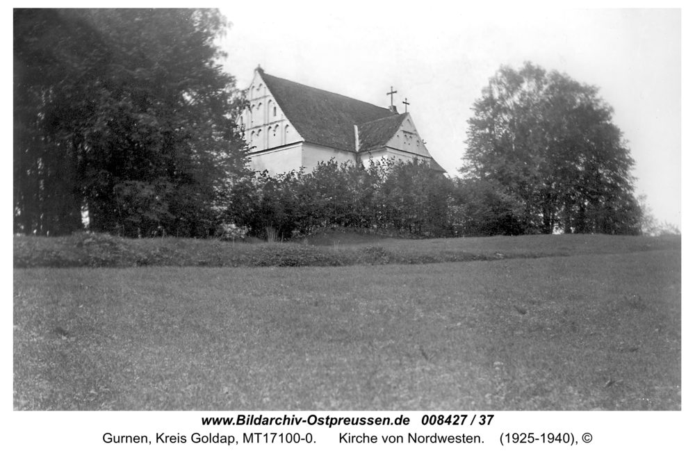 Gurnen, Kirche von Nordwesten