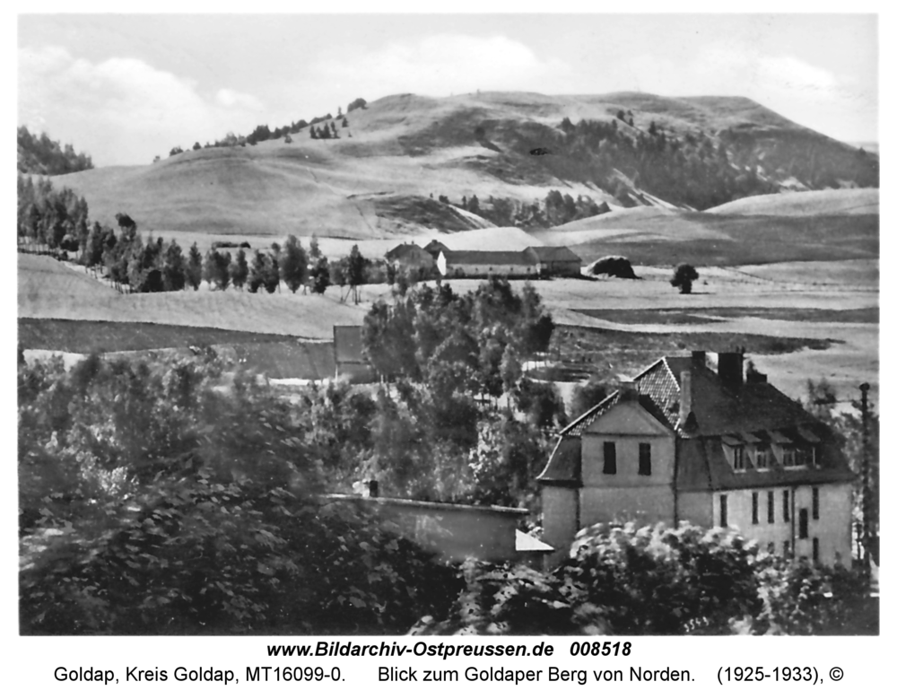 Goldap, Blick zum Goldaper Berg von Norden