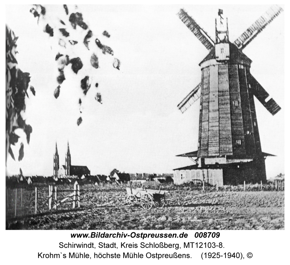 Schirwindt, Krohm`s Mühle, höchste Mühle Ostpreußens