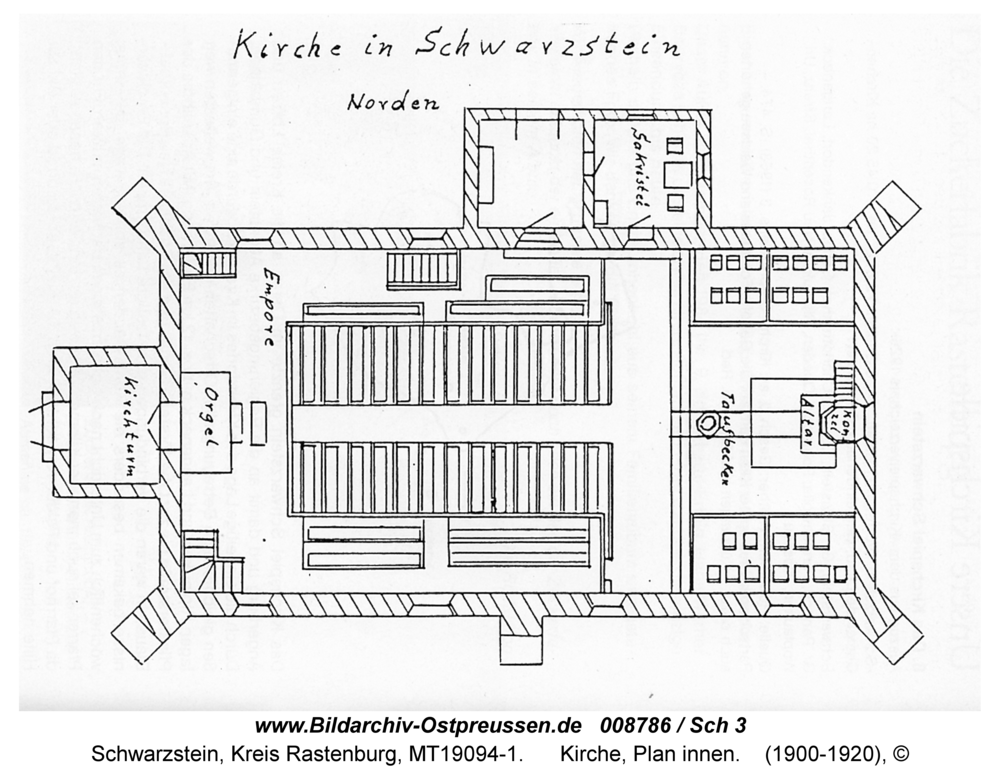 Schwarzstein, Kirche, Plan innen
