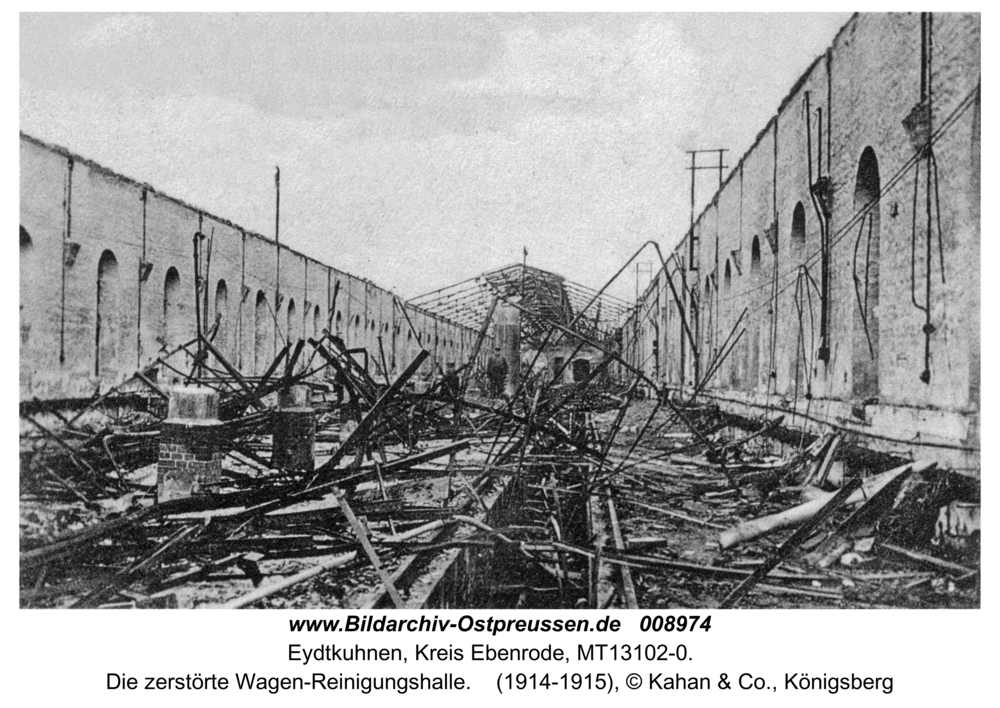 Eydtkau, Die zerstörte Wagen-Reinigungshalle