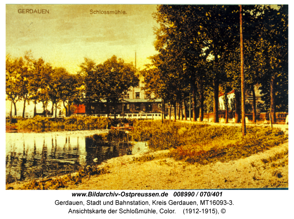 Gerdauen, Schlossmühle, Color