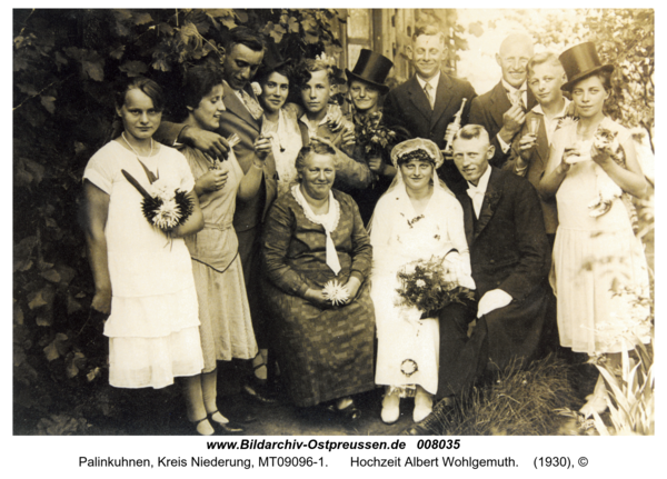 Palinkuhnen, Hochzeit Albert Wohlgemuth