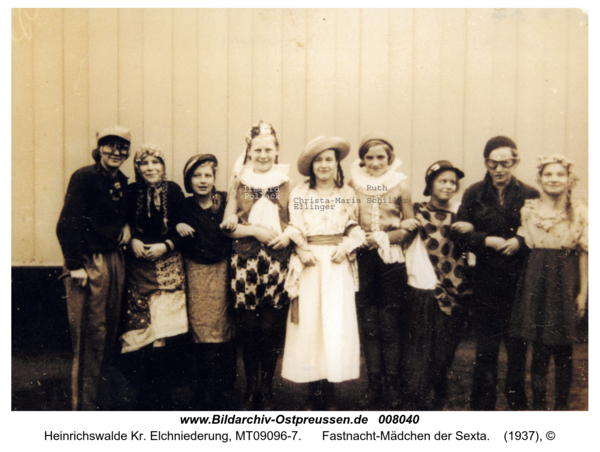 Heinrichswalde, Fastnacht-Mädchen der Sexta