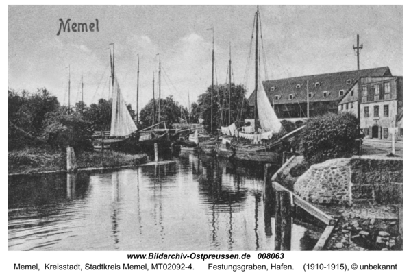 Memel, Festungsgraben, Hafen