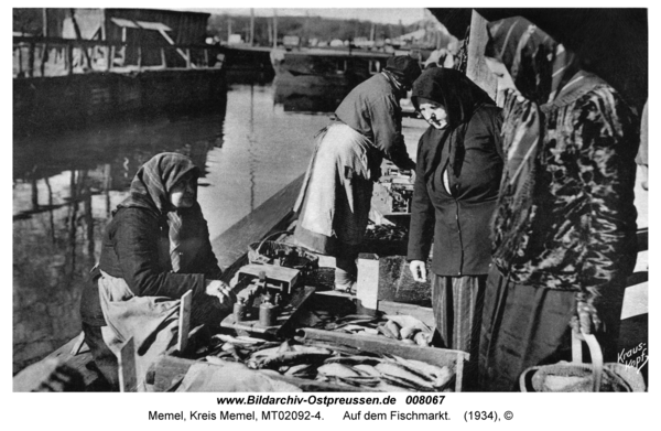 Memel, Auf dem Fischmarkt