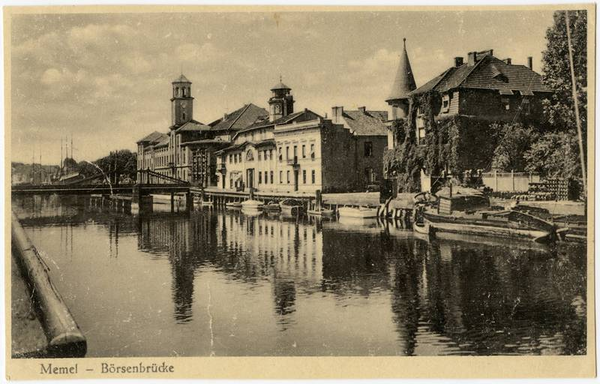 Memel, Börsenbrücke, Börse und alte Post