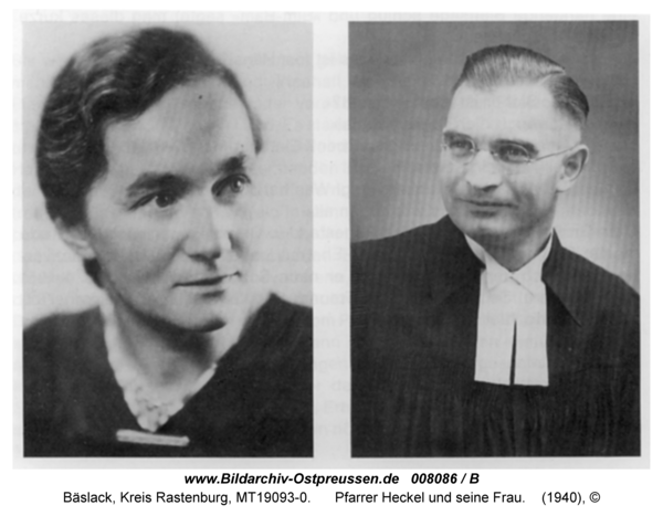 Bäslack, Pfarrer Heckel und seine Frau