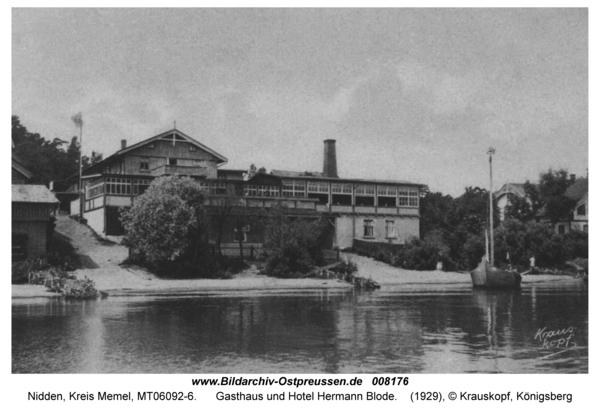 Nidden, Gasthaus und Hotel Hermann Blode