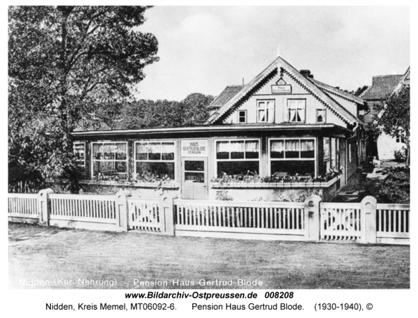 Nidden, Pension Haus Gertrud Blode