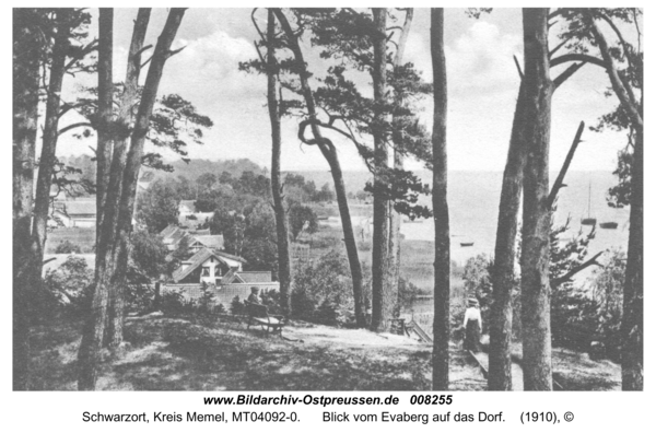 Schwarzort, Blick vom Evaberg auf das Dorf