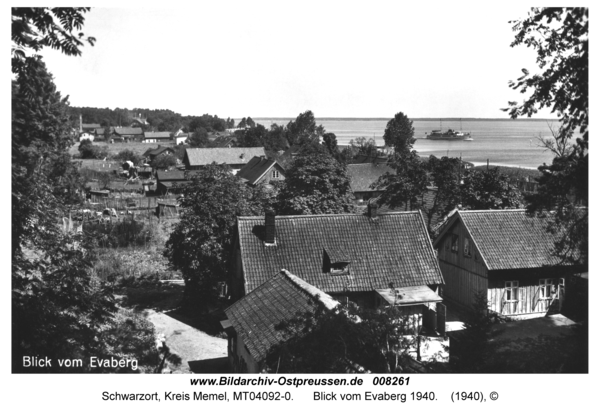 Schwarzort, Blick vom Evaberg 1940