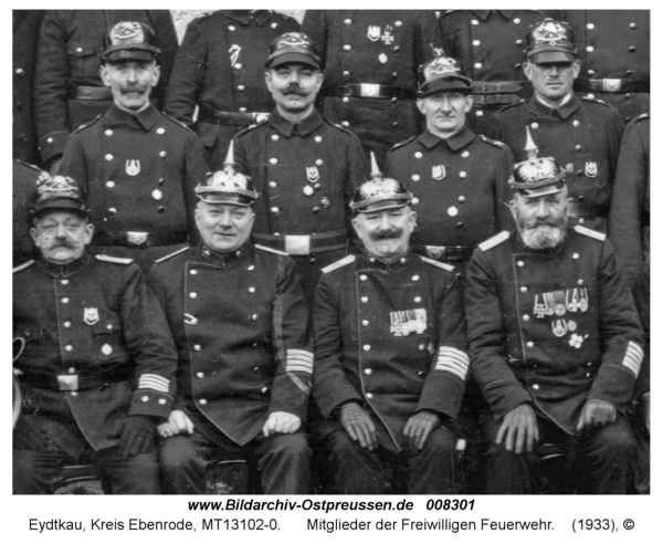 Eydtkau, 50-Jahr-Feier der Freiwilligen Feuerwehr, Mitglieder der Feuerwehr