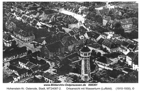 Hohenstein Kr. Osterode, Ortsansicht mit Wasserturm (Luftbild)