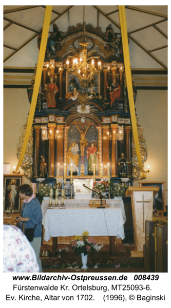 Fürstenwalde Kr. Ortelsburg, Ev. Kirche, Altar von 1702