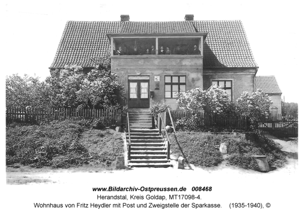Herandstal, Wohnhaus von Fritz Heydler mit Post und Zweigstelle der Sparkasse