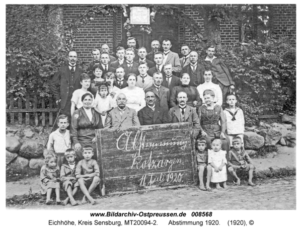 Eichhöhe, Abstimmung 1920