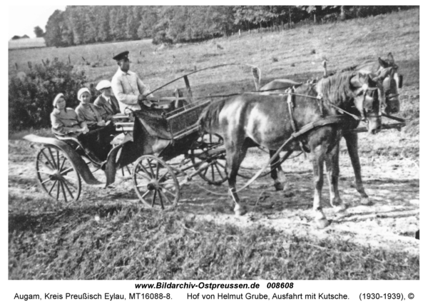 Augam, Hof von Helmut Grube, Ausfahrt mit Kutsche