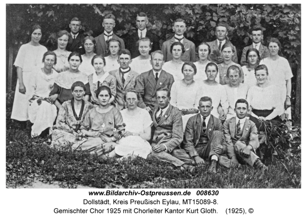 Dollstädt, Gemischter Chor 1925 mit Chorleiter Kantor Kurt Gloth