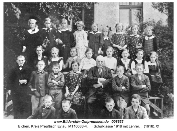 Eichen, Schulklasse 1918 mit Lehrer