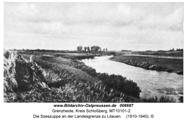 Grenzheide, Die Szeszuppe an der Landesgrenze zu Litauen