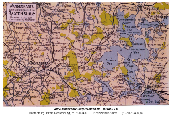 Rastenburg, Kreiswanderkarte