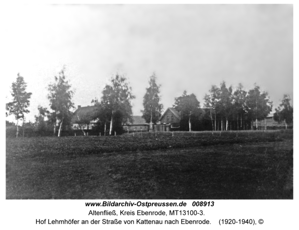 Altenfließ, Hof Lehmhöfer an der Straße von Kattenau nach Ebenrode