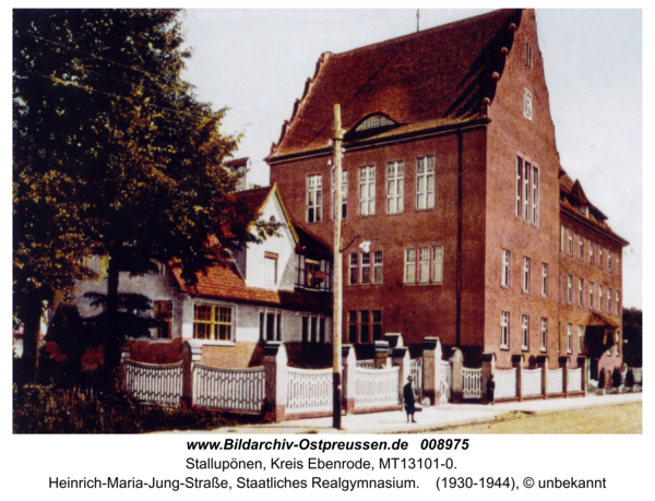 Stallupönen, Heinrich-Maria-Jung-Straße, Staatliches Realgymnasium