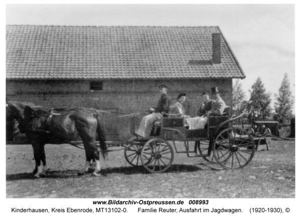 Kinderhausen, Familie Reuter, Ausfahrt im Jagdwagen