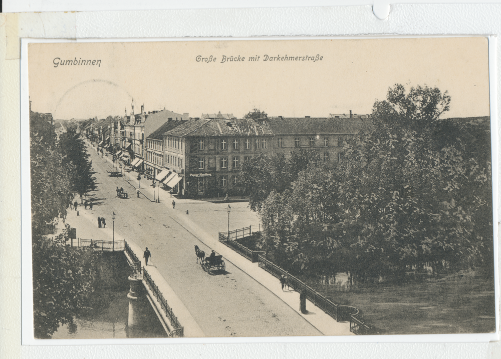 Gumbinnen, Große Brücke mit Darkehmerstraße