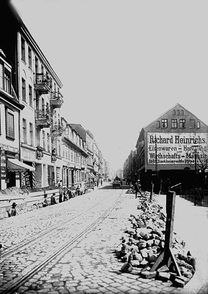 Königsberg, Bauarbeiten an der Sackheimerrechten Straße mit den Häusern Nr. 82-107 und 52-33