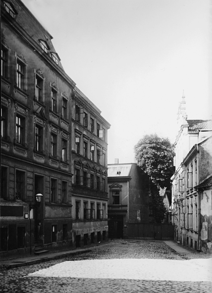 Königsberg, Kleine Schlossteichstraße mit den Häusern Nr. 15-16 und 6-1