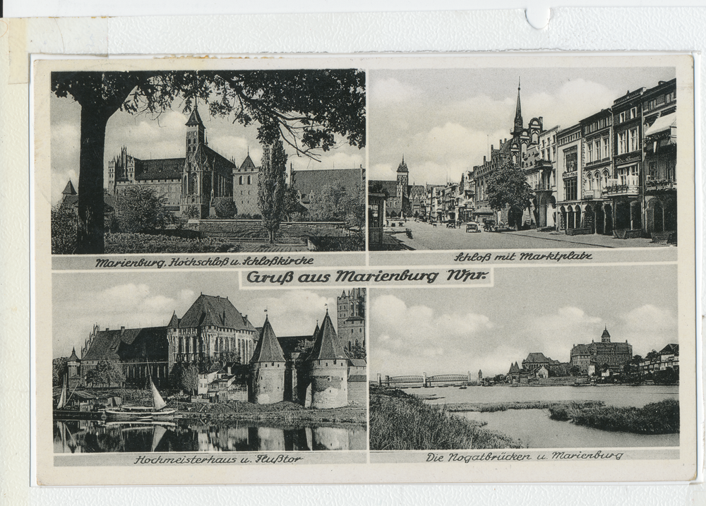 Marienburg, Westpr. Schloßansichten, Marktplatz, Nogatbrücken