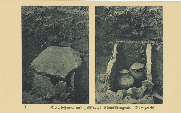 Kreis Sensburg, Prähistorische Funde, Geschlossenes und geöffnetes Steinkistengrab, Bronzezeit