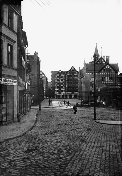 Königsberg, Blick vom Unterrollberg in die Altstädtische Bauhofsgasse