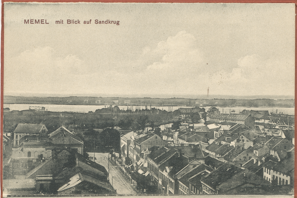 Memel, Stadt, Blick auf Memel und Sandkrug