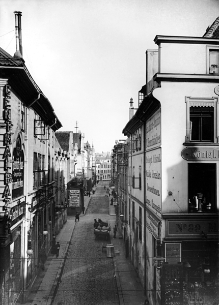 Königsberg, Blick in die Fleischbänkenstraße, Häuser Nr. 17-20 und 16-10