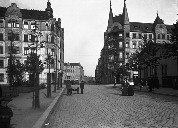 Königsberg, Straßenkreuzung der Hoffmannstraße mit Neuer Dammgasse