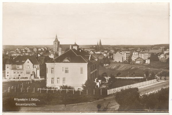 Allenstein, Totalansicht mit Jakobikirche