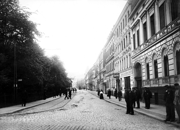 Königsberg, Moderne Bebauung der Lizentgrabenstraße mit den Häusern Nr. 24-27 und 23-1