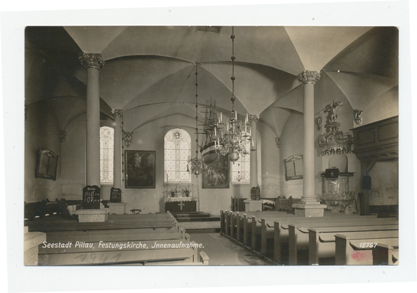 Pillau, Seestadt, Zitadelle, Festungskirche, Blick zum Altar