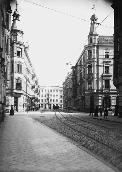 Königsberg, Schönstraße mit den Häusern Nr. 7-9 und 13-10