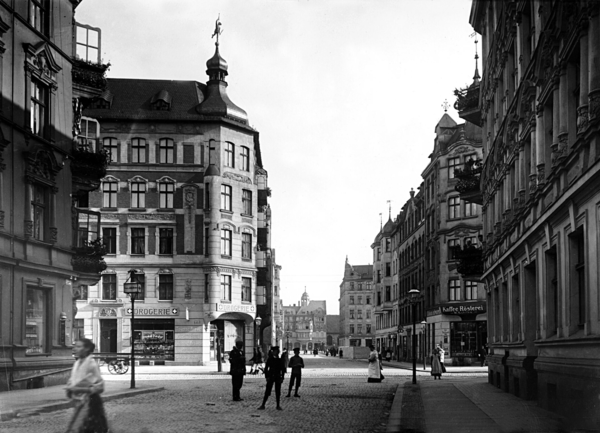 Königsberg,  Selkestraße mit der Kreuzung Kaiserstraße