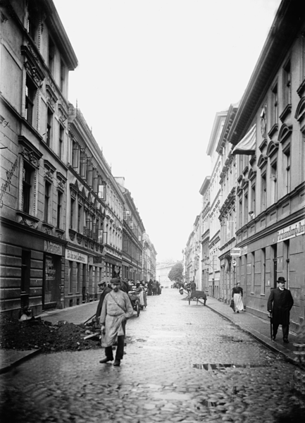 Königsberg, Wagnerstraße mit den Häusern Nr. 50-74 und 25-20