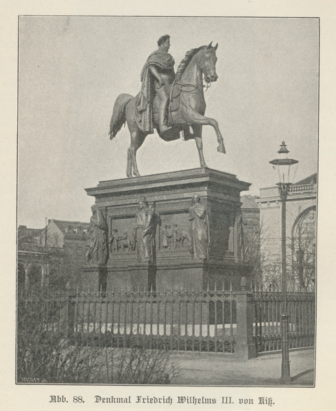 Königsberg, Reiterstandbild Friedrich Wilhelms III. vor dem Gebäude der Neuen Universität