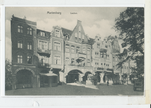 Marienburg, Westpr., Marktstraße, Die Lauben