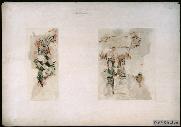 Königsberg (Pr.), Dom, Fragment gotischer Fresken an der Nordwand des Hohen Chores